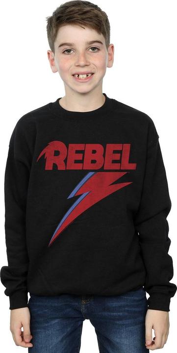 Actual product image David Bowie Boys Distressed Rebel Sweatshirt (116)