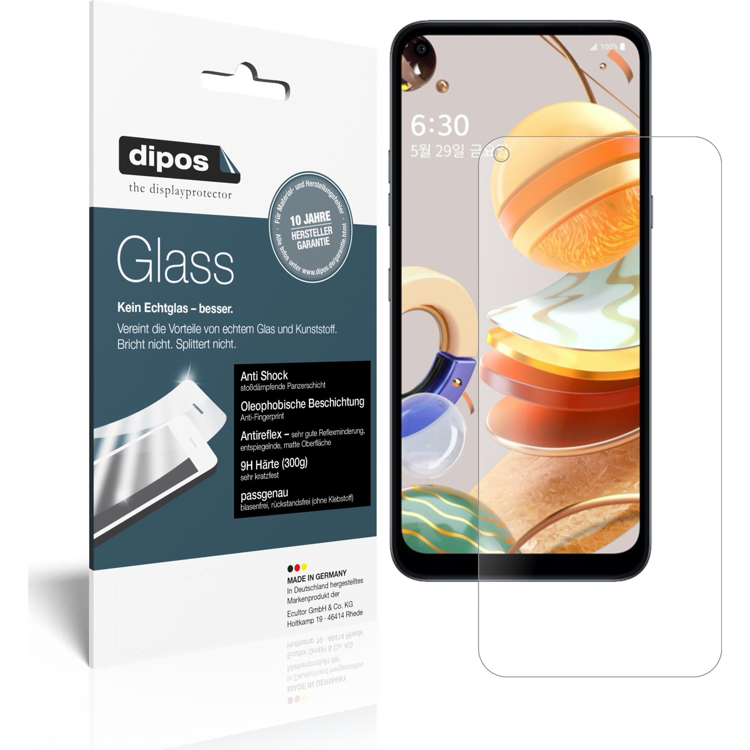 Dipos Displayschutz Anti-Shock (1 Stück, Lg q61), Smartphone Schutzfolie, Transparent