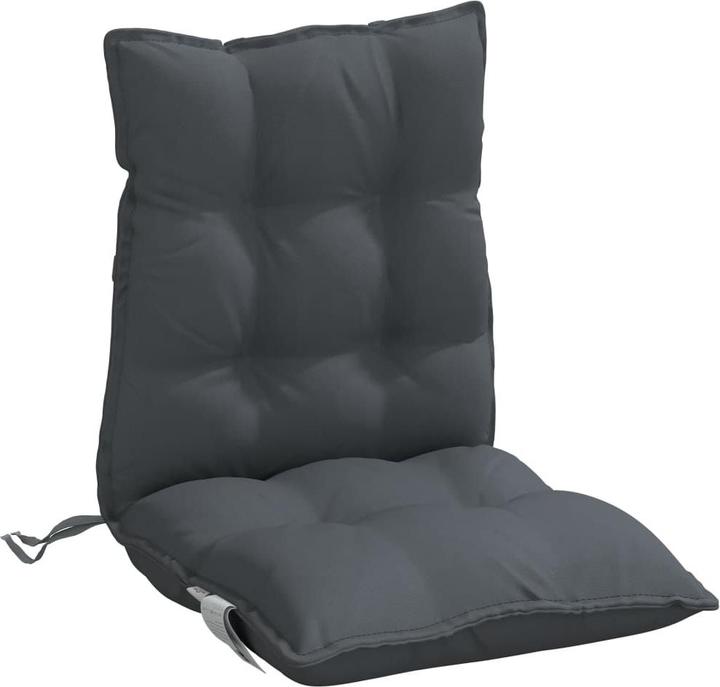 Actual product image vidaXL Low backrest cushions 2 pcs. Oxford fabric (100 x 50 x 7 cm)