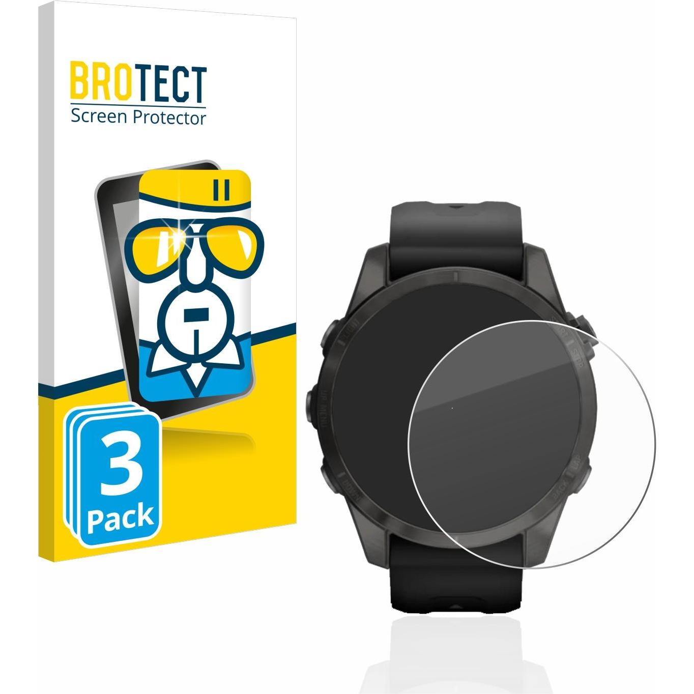 BROTECT Panzerglas Hartglas Displayschutz, Smartwatch Schutzfolie, Transparent