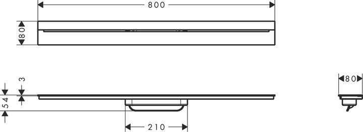 Immagine prodotto Axor Drain set completo canale di drenaggio, 800mmper montaggio a parete, 42526 (800 mm)