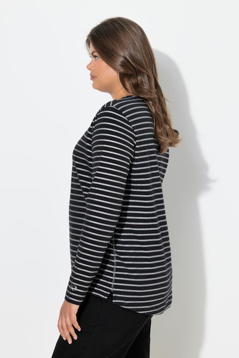 Image du produit Laurasøn T-shirt rayé. Manches longues et col rond (52)