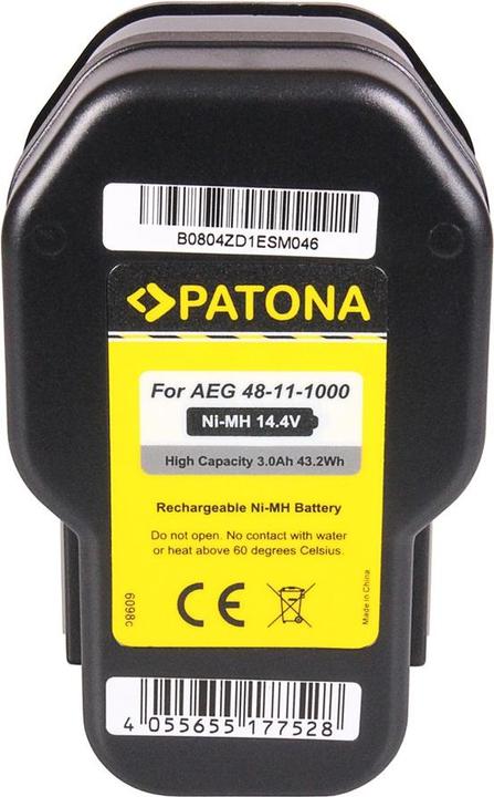 Actual product image Patona Battery f. AEG B14.4 BF14.4 BX14.4 BXL14.4 BXS MX14.4 MXS14.4 (14.4 V)