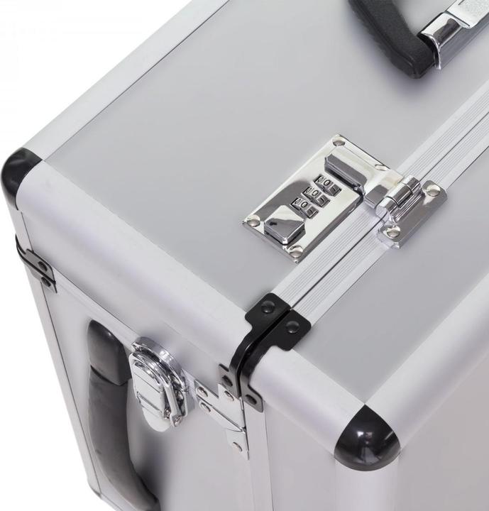 Actual product image Dema Trolley Alu-Koffer "Silver Stripe" / Pilotenkoffer