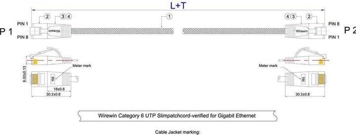 Produktbild Wirewin Slim Toughkabel: UTP, 2m, grün (UTP, CAT6, 2 m)