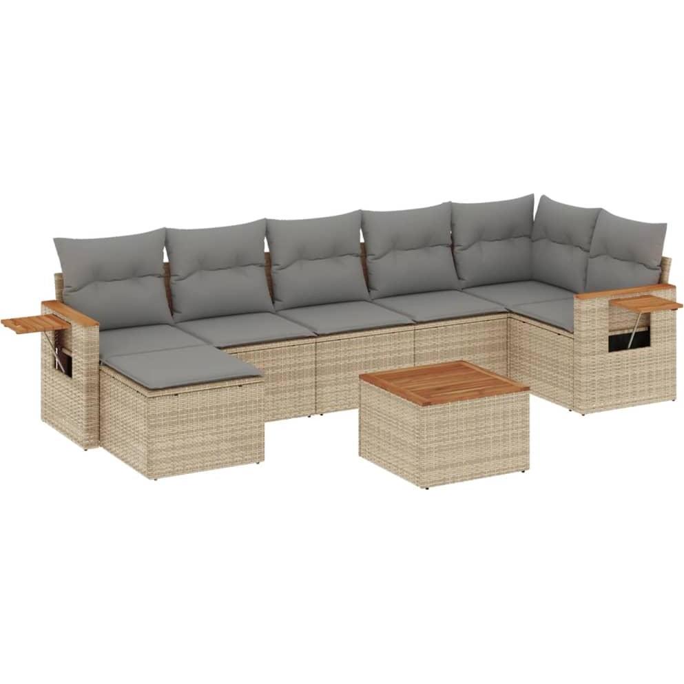 VidaXL, Gartenlounge, 10-tlg. Garten-Lounge-Set mit Kissen
