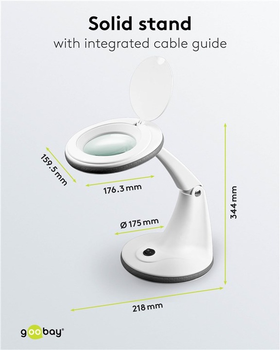 Actual product image Goobay LED stand magnifier lamp, 6 W (60366)