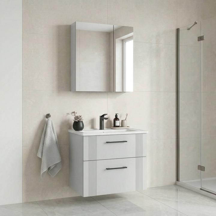 Produktbild Homitis Bari 65 v2 Bathroom Cabinet With Sink & Mirror Set (2 Pieces)