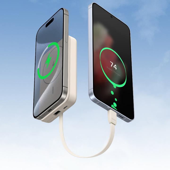 Produktbild Ugreen Magnetic Power Bank 10000mAh PB760, PD 20W, Magsafe + USB-C Cable (10000 mAh, 20 W)