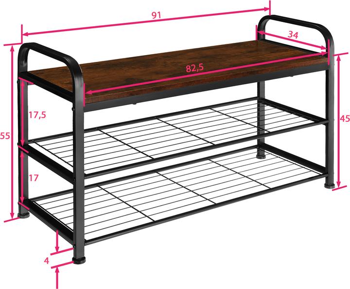 Immagine prodotto tectake Reale (36 x 91 x 55 cm)