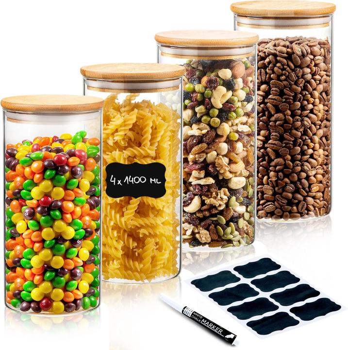 Produktbild Deco haus Vorratsgläser-Set mit Deckel (1.40 l)