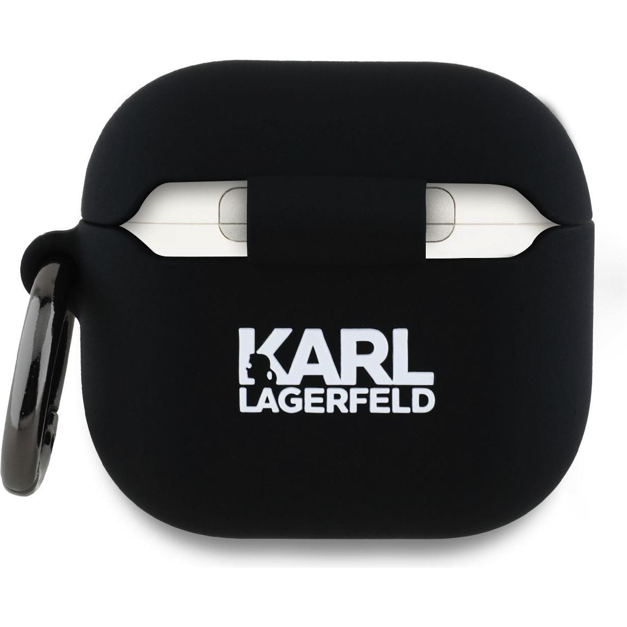 Thumbnail - Karl Lagerfeld KLA4RUNCHK AirPods 4 cover black/black Silicone Choupette Head 3D (Kopfhörer Tasche), Kopfhörertasche + S...