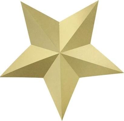 Immagine prodotto Partydeco Stelle decorative, oro (1 pz. / 6 pz.) (6 pz.)