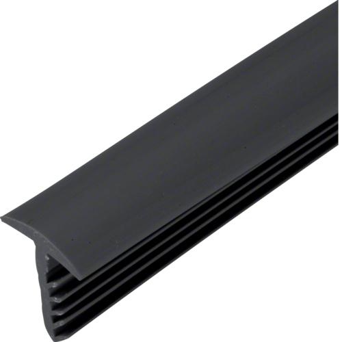 Actual product image Hager TEH BKZBSA7011 PVC covering for floor trunking BK L=2.4m iron grey (240 cm)