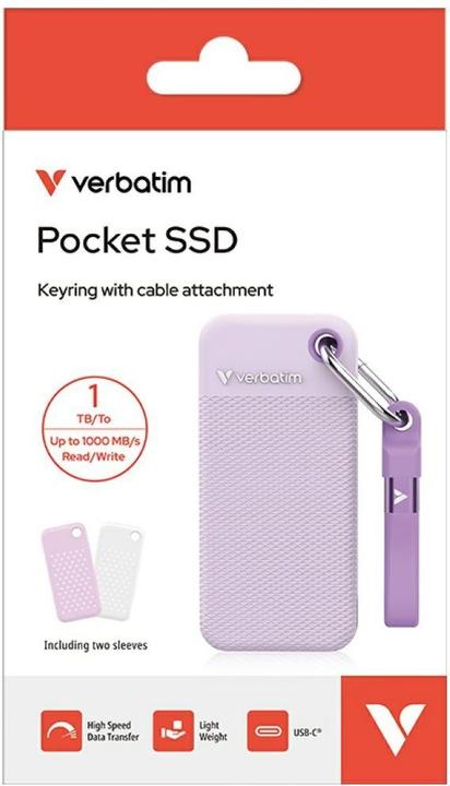 Actual product image Verbatim Pocket SSD 1TB Purple 2x Slvs (1 TB)