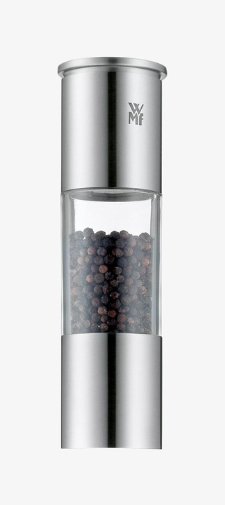 Produktbild WMF Salzmühle Pfeffermühle 18cm Keramikmahlwerk Glasbehälter Edelstahl (Pfeffer)