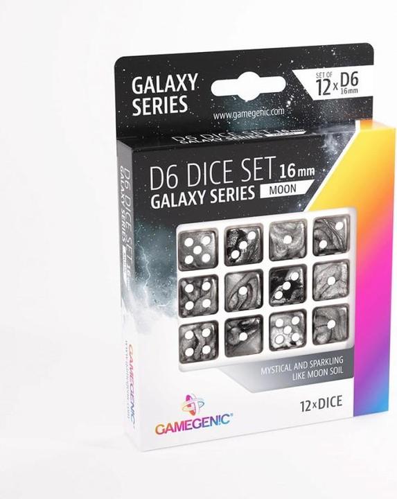 Image du produit Gamegenic Set de 12 Dés D6 - Galaxy Series : Moon