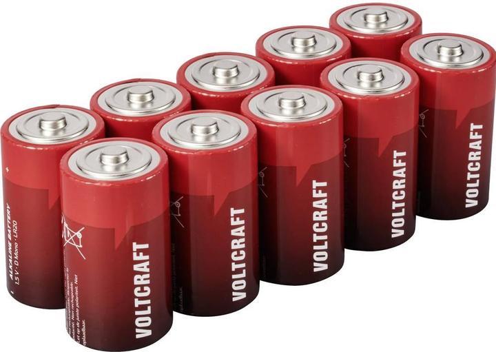 Produktbild Voltcraft VC-16107980 Mono (D)-Batterie Alkali-Mangan 18000 mAh 1.5 V 10 St. (10 Stk., 18000 mAh)
