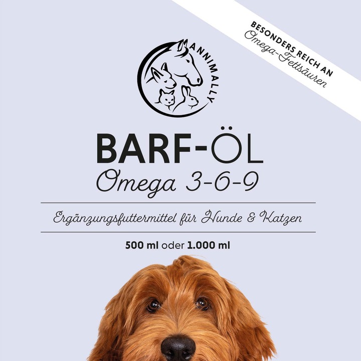 Produktbild Annimally Barf-Öl 500ml (Adult, Senior, Junior, 1 Stk., 1000 g)