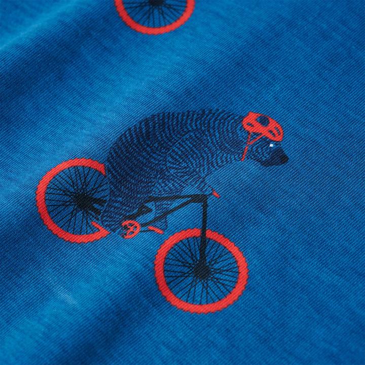 Produktbild vidaXL Kinderpyjama mit Langen Ärmeln Petrolblau 128,Material (128)