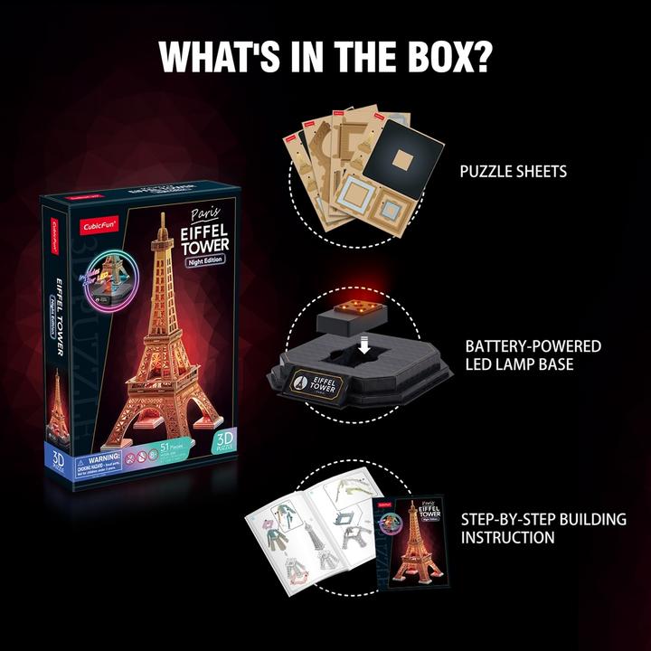 Immagine prodotto Cubicfun 3DEiffel Torre LED (51 pezzi)
