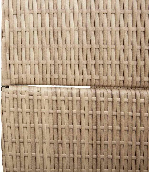 Produktbild vidaXL Raumteiler 3-teilig Faltbar Beige 146x200 cm Poly Rattan