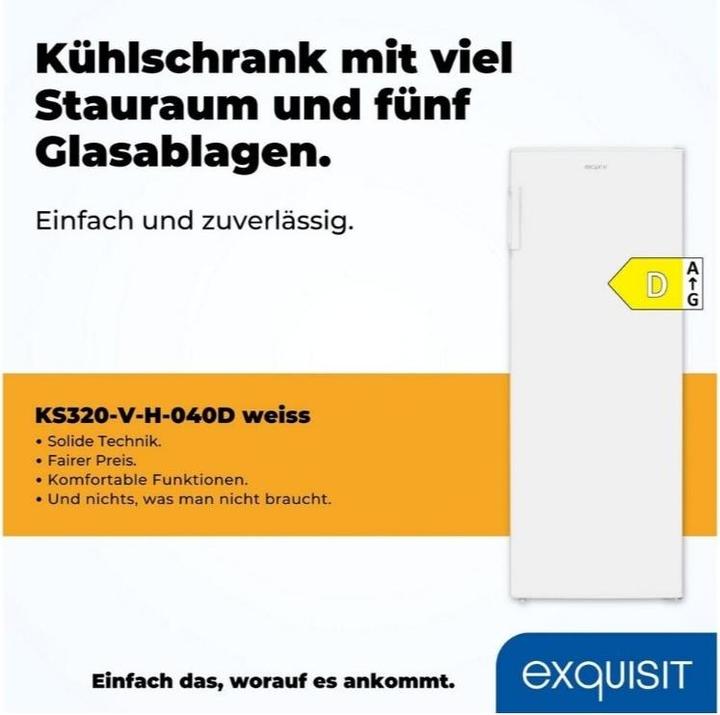 Image du produit Exquisit KS320-V-H-040D (242 l)