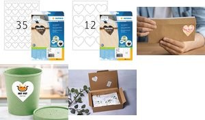 Image du produit Herma Étiquettes coeur A4