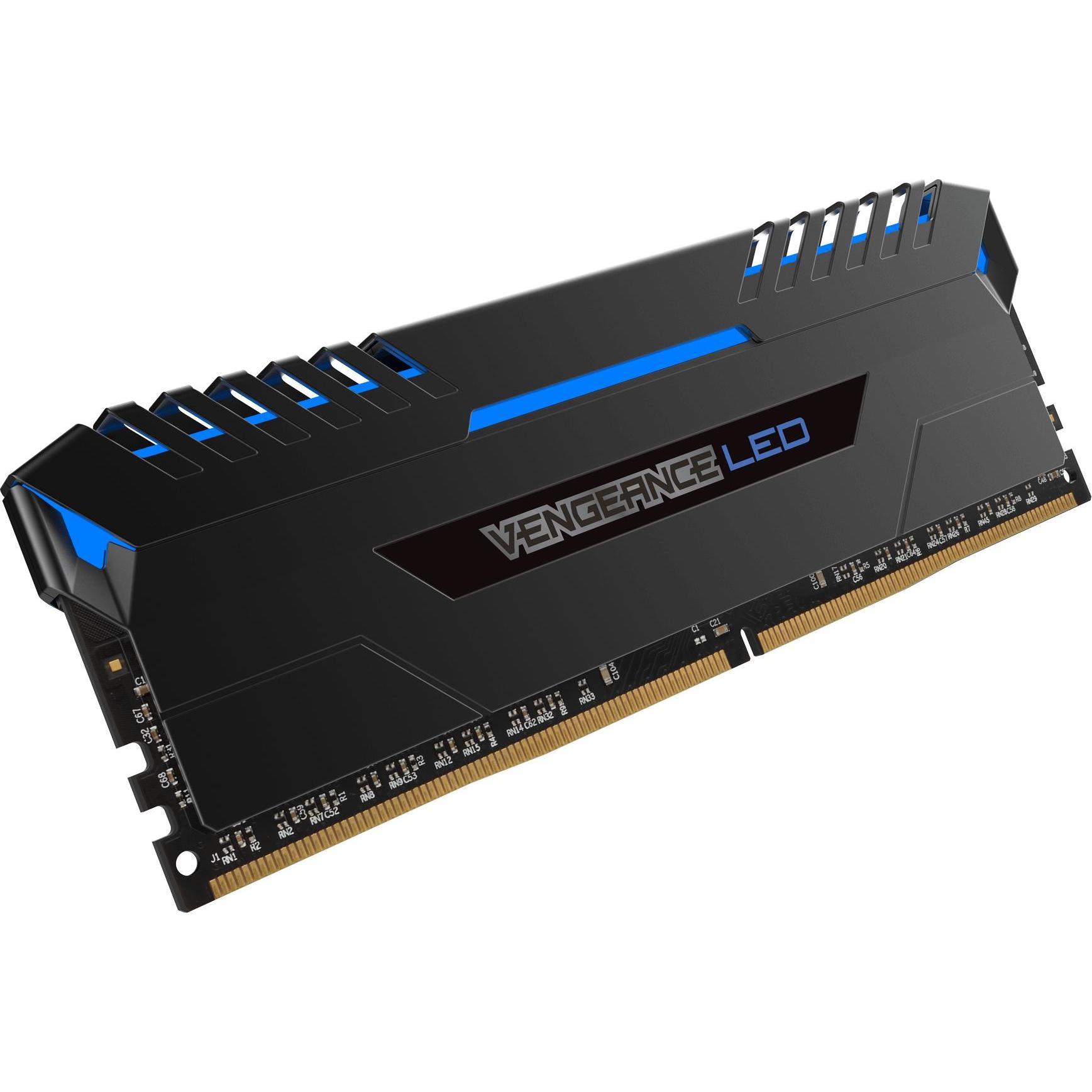 Corsair Vengeance LED (2 x 8GB, 3000 MHz, DDR4-RAM, DIMM), RAM, Schwarz
