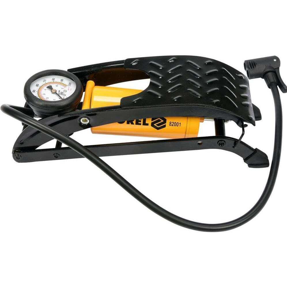 Thumbnail - Toya, Zange, Yato 82001 – Single Cylinder Foot Pump with Gauge (294.10 mm)