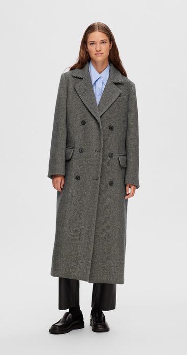 Produktbild Selected Femme Zweireihiger Wollmantel (34)