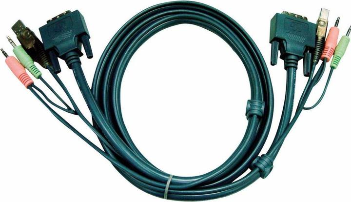 Aten 2L-7D02U KVM cable with USB and DVI-D connectors