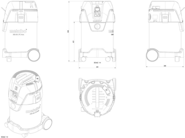 Produktbild Metabo ASA 30 L PC Inox (Nass-Trockensauger)