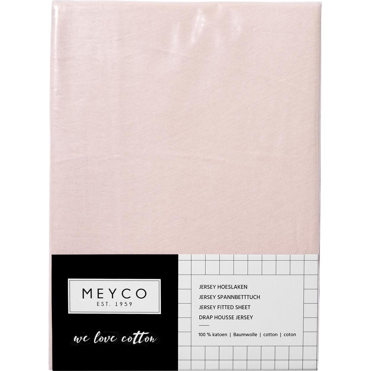 Meyco, Fixleintuch Babybett, jersey Spannbettlaken 40x80/90 lichtroze (90 cm)
