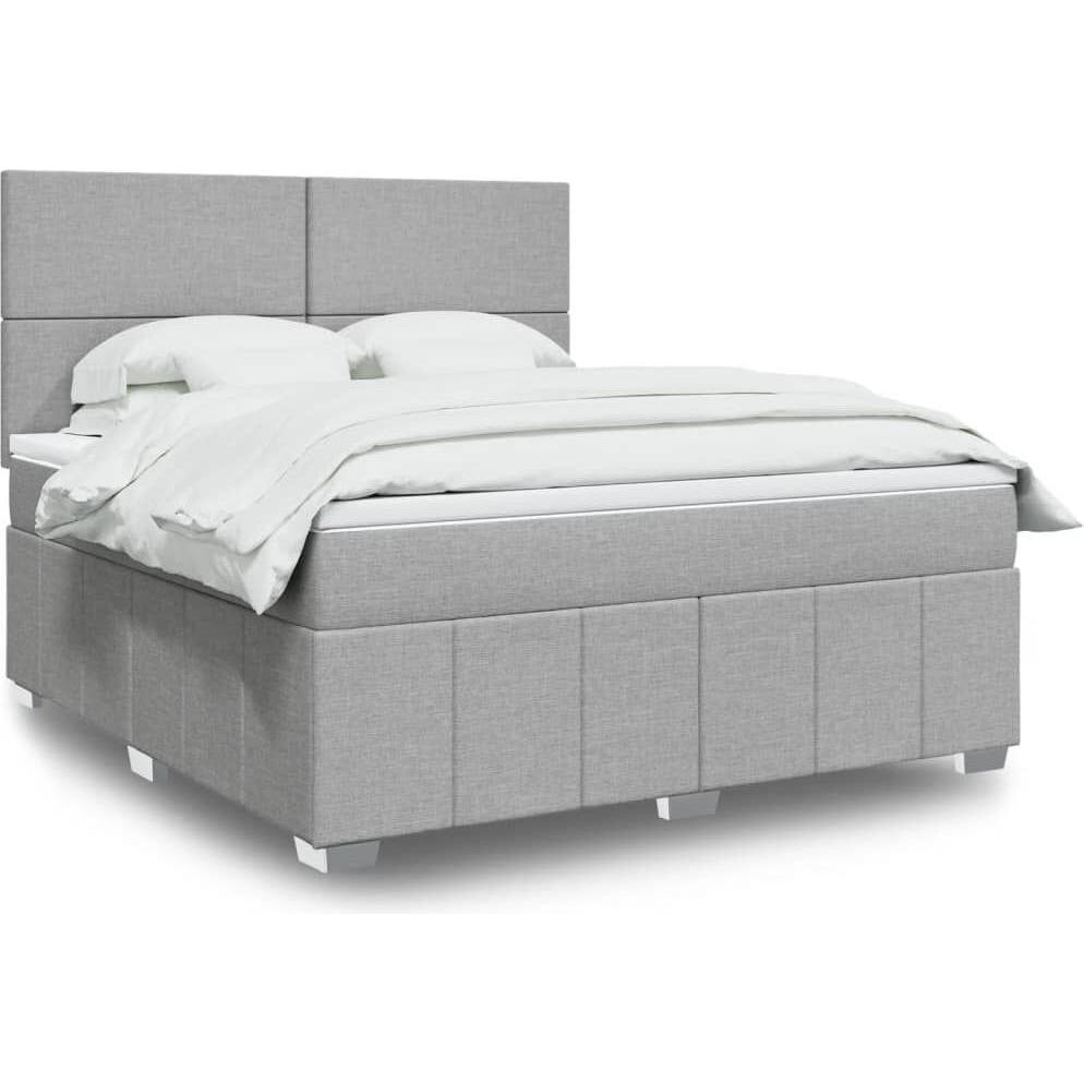 VidaXL, Bett, Bo x springbett mit Matratze 180 x 200 cm Stoff (180 x 200 cm)