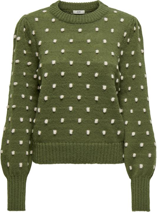 Immagine prodotto JdY Vestibilità regolare Collo alto Polsini lunghi Maniche a sbuffo Pullover Maglione in maglia (XL)