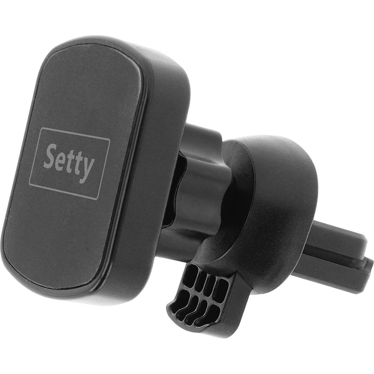 MIX Setty Optimum Plus magnetic car holder for air vent PM-100 black, Supporto per smartphone, Nero