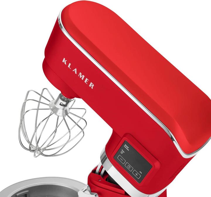 Image du produit KLAMER Küchenmaschine Classic 1400 W – 5,5 L Rührschüssel aus Edelstahl, Knet-, Rühr- & Schneeb… (1400 W, 5.50 l)