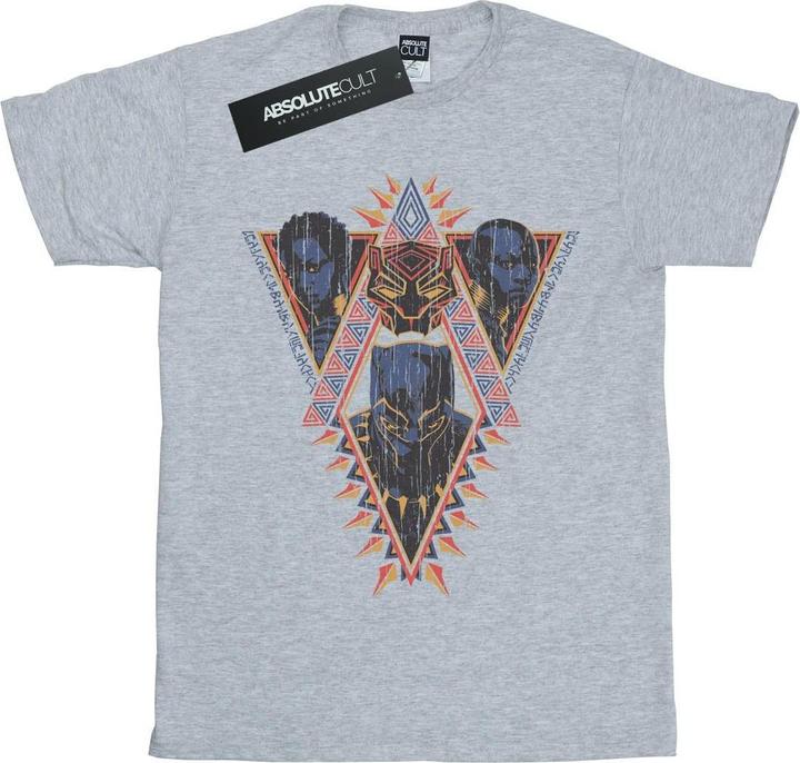 Produktbild Black Panther Tribal Heads Baumwolle Boyfriend TShirt (L)