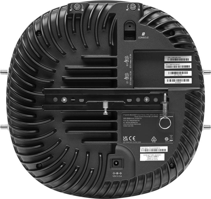 Actual product image HPE Aruba Networking AP-734, 2.4 GHz, 5 GHz, 6 GHz, 10,100,1000,2500,5000 Mbit/s (2900 Mbit/s)
