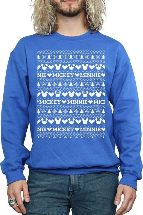 Immagine prodotto Disney Mickey And Minnie Christmas Fair Isle Felpa Uomo (L)