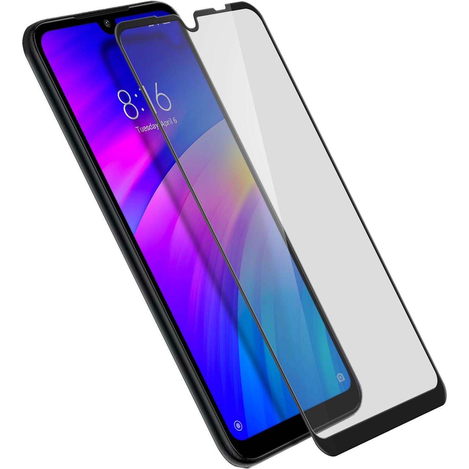 Avizar Panzerglas, Glas Schutzfolie, Schutzglas (1 Stück, Xiaomi Redmi 7), Smartphone Schutzfolie, Schwarz