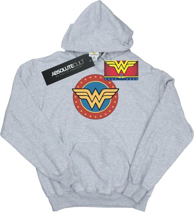 Actual product image Womens/Ladies Wonder Woman Circle Logo Hoodie (XXL)