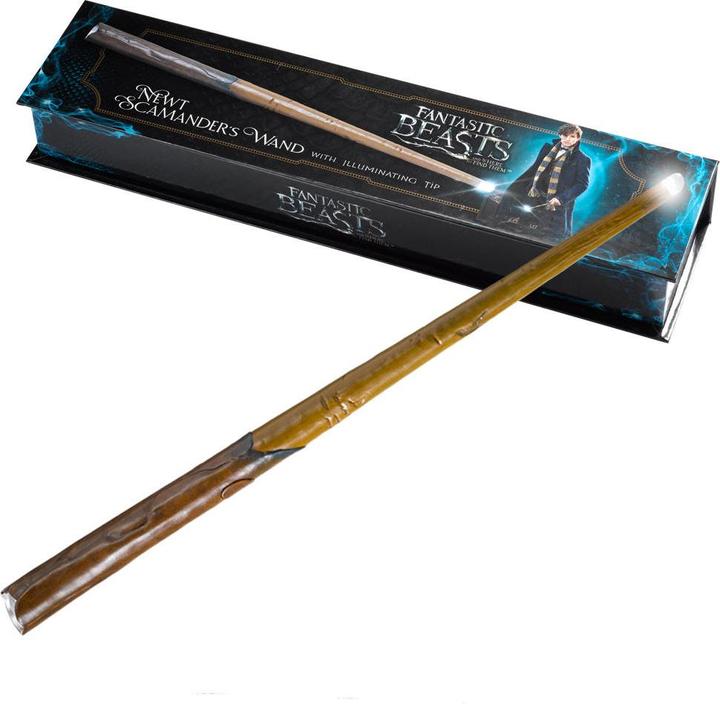 Noble Collection Harry Potter Animali Fantastici - Bacchetta Magica Punta Luminosa di Newt Scamandro