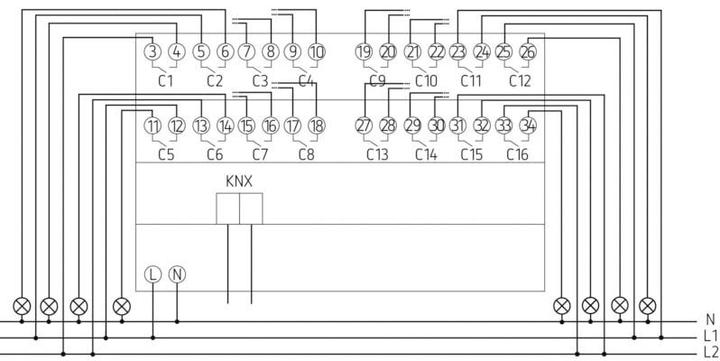 Actual product image Theben RM 16 S KNX (Switch actuator)