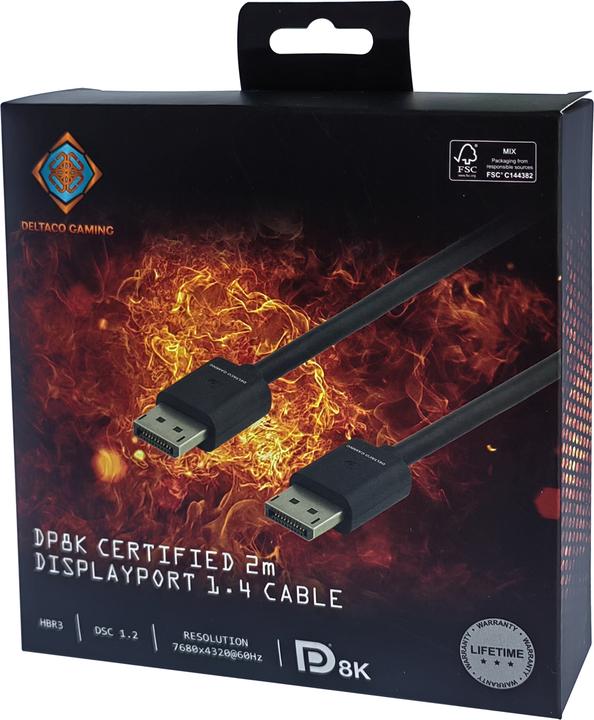 Produktbild Deltaco Gaming DisplayPort – DisplayPort (2 m, DisplayPort, 1.4)