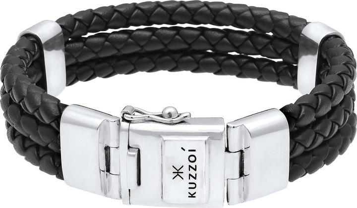 Produktbild Kuzzoi Basic Armband (23 cm, 925er Sterling Silber, Leder, No Stein)