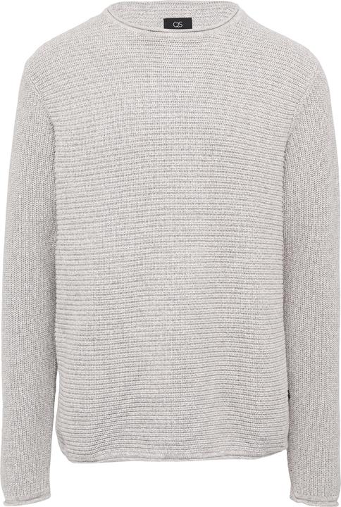 Produktbild s.Oliver Strickpullover Melierter Strickpullover mit Rippstruktur (XXL)