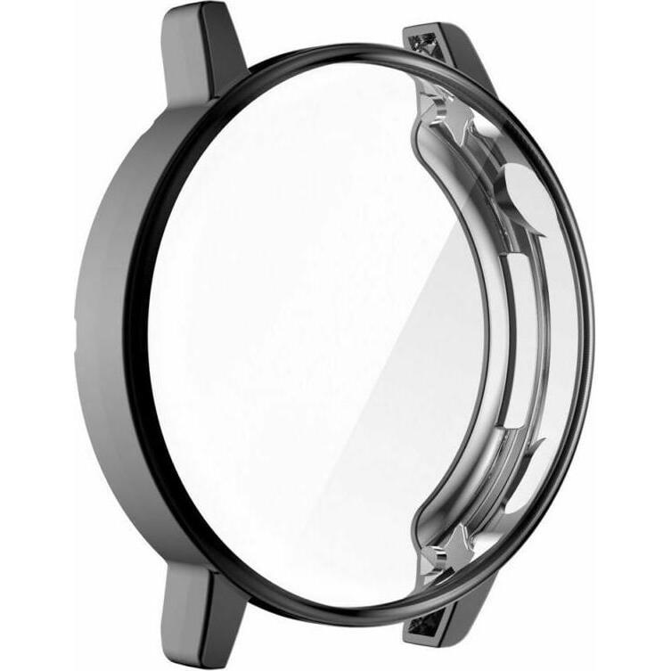 Strap-it TPU-Hülle (Silikon), Uhrenarmband, Schwarz