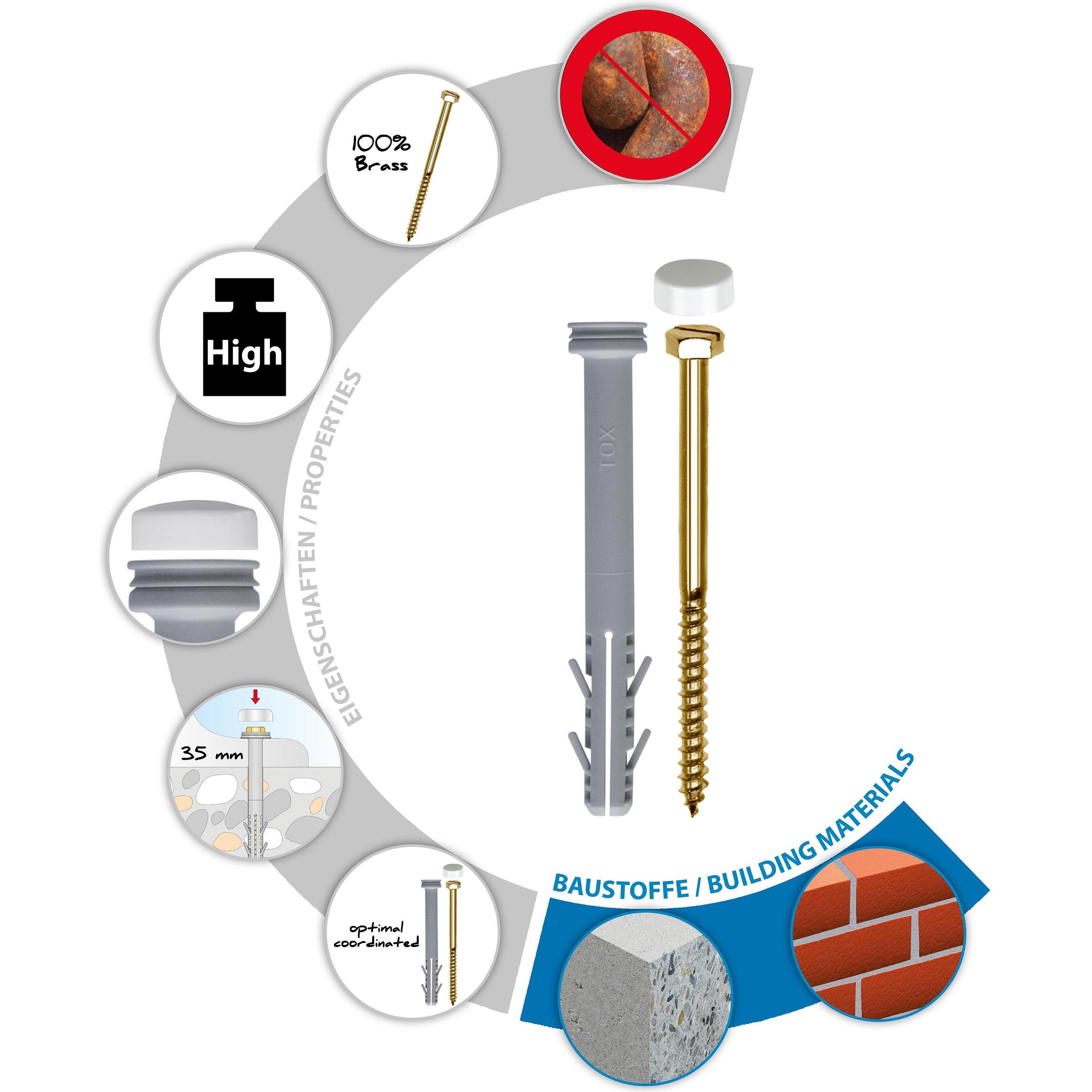 Thumbnail - Tox, Dübel, Stand-WC-Befestigung Toilet XL (2 Stk.)